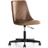 Lyka Leather Desk Chair, Sonoma Chestnut-Furniture - Office-High Fashion Home