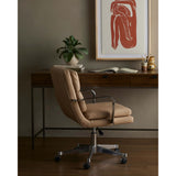 Jude Leather Desk Chair, Palermo Nude-Furniture - Office-High Fashion Home