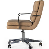 Jude Leather Desk Chair, Palermo Nude-Furniture - Office-High Fashion Home