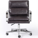 Jude Leather Desk Chair, Sonoma Black-Furniture - Office-High Fashion Home