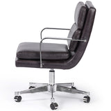 Jude Leather Desk Chair, Sonoma Black-Furniture - Office-High Fashion Home