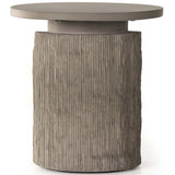 Huron Outdoor End Table, Textured Flint-Furniture - Accent Tables-High Fashion Home