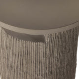 Huron Outdoor End Table, Textured Flint-Furniture - Accent Tables-High Fashion Home