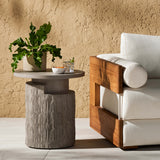 Huron Outdoor End Table, Textured Flint-Furniture - Accent Tables-High Fashion Home