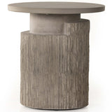 Huron Outdoor End Table, Textured Flint-Furniture - Accent Tables-High Fashion Home