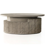 Huron Outdoor Coffee Table, Textured Flint-Furniture - Accent Tables-High Fashion Home