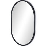 Dasha Small Mirror, Iron Matte Black-Accessories-High Fashion Home