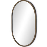 Dasha Small Mirror, Iron Matte Brass-Accessories-High Fashion Home