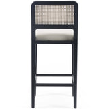 Veka Counter Stool, Saville Flax/Brushed Ebony-Furniture - Chairs-High Fashion Home