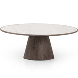 Skye Large Coffee Table, White Marble-Furniture - Accent Tables-High Fashion Home