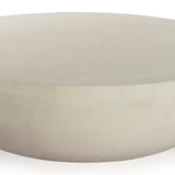 Basil Outdoor Round Coffee Table, Matte White