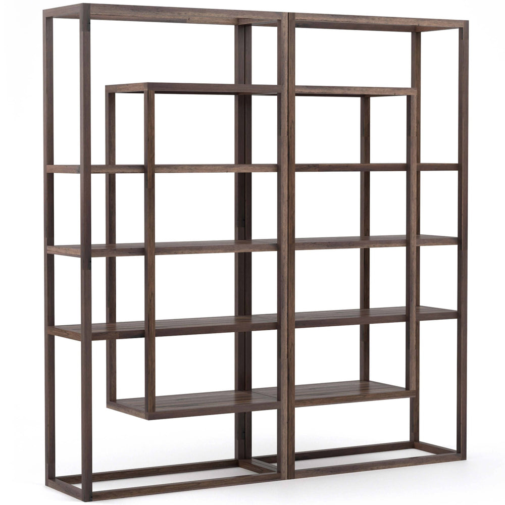 Waylon Double Bookshelf, Harvest Brown