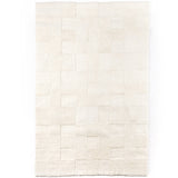 Patchwork Shearling Rug, Cream Shorn-High Fashion Home