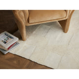 Patchwork Shearling Rug, Cream Shorn-High Fashion Home