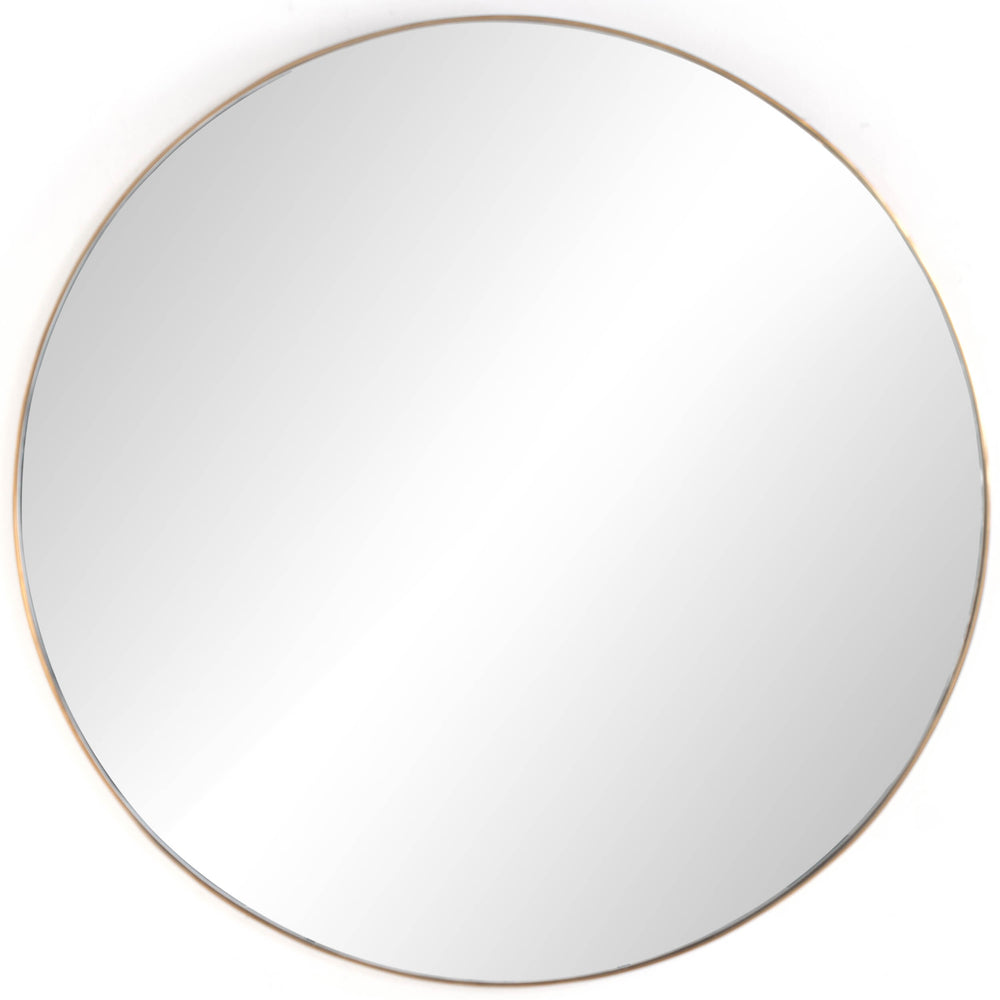 Georgina Round Mirror, Polished Brass-Accessories-High Fashion Home