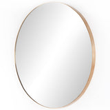 Georgina Round Mirror, Polished Brass-Accessories-High Fashion Home