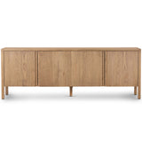 Riggs Media Console, Amber Oak-Furniture - Storage-High Fashion Home