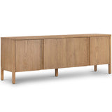 Riggs Media Console, Amber Oak-Furniture - Storage-High Fashion Home