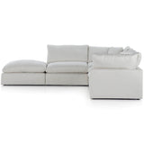 Stevie 4 Piece LAF Sectional w/ Ottoman, Anders Ivory-Furniture - Sofas-High Fashion Home