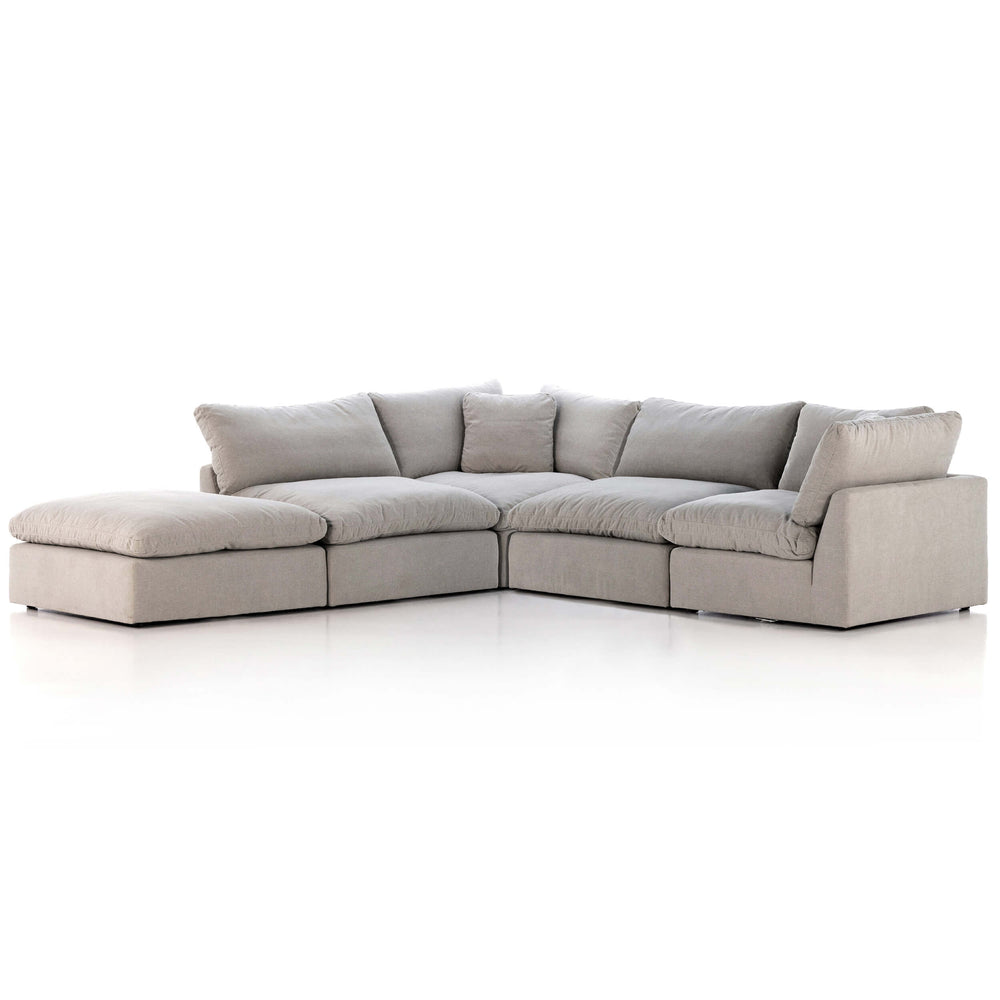 Stevie 4 Piece LAF Sectional w/ Ottoman, Destin Flannel-Furniture - Sofas-High Fashion Home