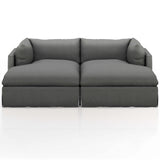 Habitat 87" Double Chaise Sectional, Fallon Charcoal-Furniture - Sofas-High Fashion Home