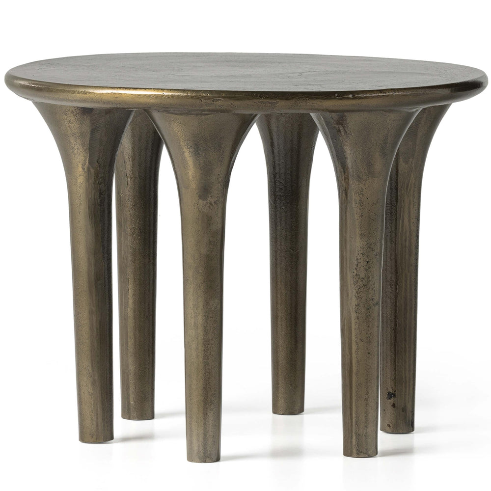 Kelden End Table, Aged Bronze-Furniture - Accent Tables-High Fashion Home