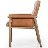 Almada Leather Arm Chair, Valencia Camel