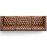 Williams Leather 3 Piece Sofa, Natural Washed Chocolate-Furniture - Sofas-High Fashion Home