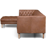 Williams Leather 2 Piece LAF Sectional, Natural Washed Chocolate-Furniture - Sofas-High Fashion Home