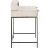 Trey Writing Desk with 5 Drawers Organizer, Dove Poplar-Furniture - Office-High Fashion Home