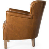 Wycliffe Leather Chair, Vintage Soft Camel-Furniture - Chairs-High Fashion Home