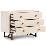 Van Rectangular Nightstand, Alabaster