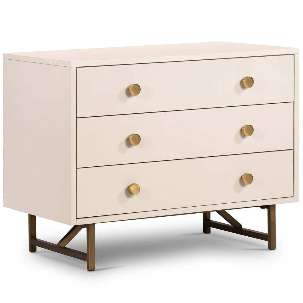 Van Rectangular Nightstand, Alabaster