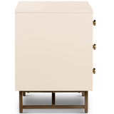 Van Rectangular Nightstand, Alabaster