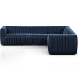 Augustine 3 Piece 105" Sectional, Sapphire Navy-Furniture - Sofas-High Fashion Home