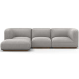 Mabry 3 Piece Sectional w/Ottoman, Gibson Silver