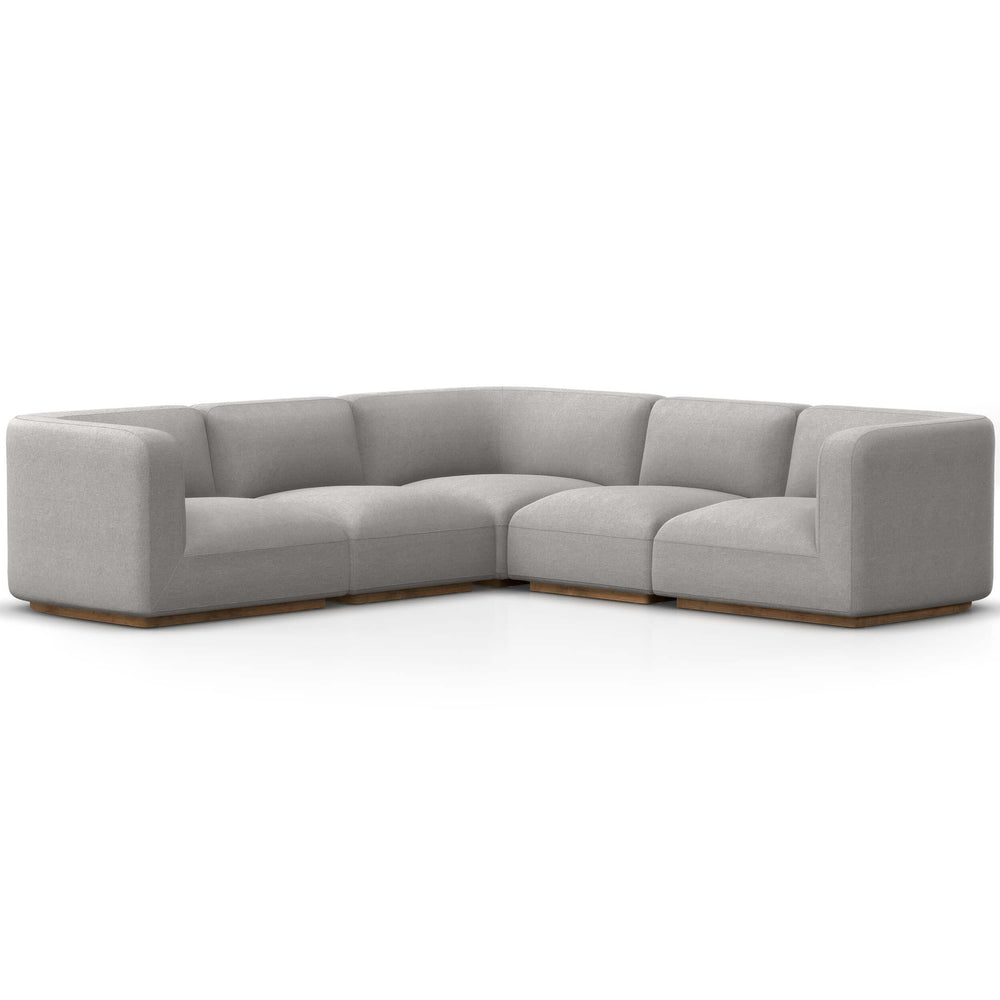 Mabry 5 Piece Sectional, Gibson Silver