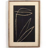 Abstract Botanic Line Drawing by Roseanne Kenny, Taupe-Accessories Artwork-High Fashion Home