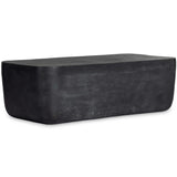 Basil Outdoor Rectangular Coffee Table, Aged Grey