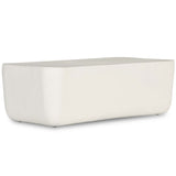 Basil Outdoor Rectangular Coffee Table, Matte White