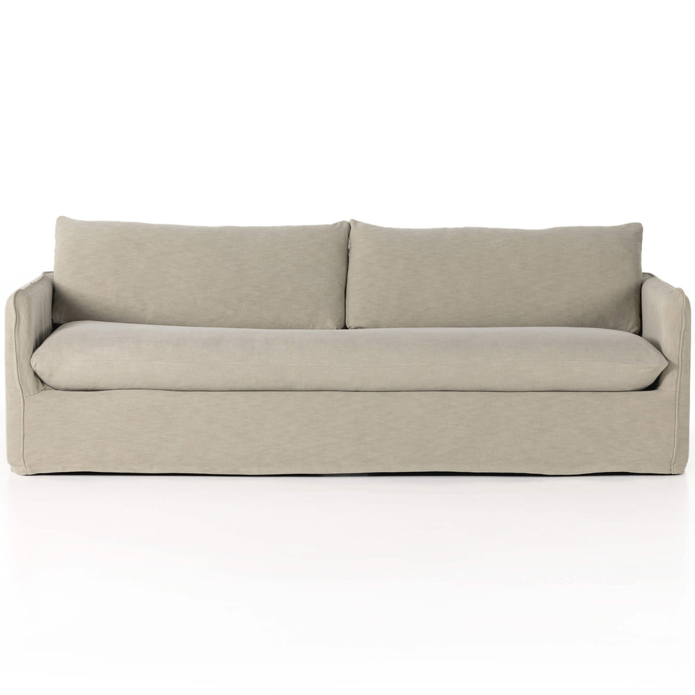 Luisa 96" Slipcover Sofa, Bergamo Canvas-Furniture - Sofas-High Fashion Home