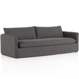 Luisa 96" Slipcover Sofa, Bergamo Charcoal-Furniture - Sofas-High Fashion Home