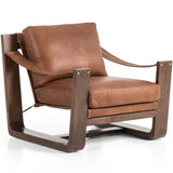 Cesar Leather Chair, Heirloom Sienna-Furniture - Chairs-High Fashion Home