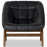 Vincent Leather Chair, Brickhouse Black