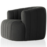 Elliana Swivel Chair, Boucle Charcoal