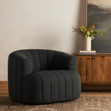 Elliana Swivel Chair, Boucle Charcoal