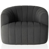 Elliana Swivel Chair, Boucle Charcoal