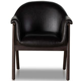 Sora Leather Arm Chair, Sonoma Black