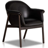 Sora Leather Arm Chair, Sonoma Black