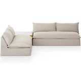 Grant Outdoor 2 Piece Sectional w/ Coffee Table, Faye Sand-Furniture - Sofas-High Fashion Home